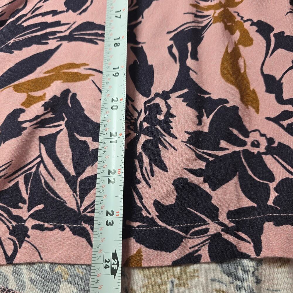 Bl-nk x Anthropologie Stephanie Long-Sleeve Top in pink floral. Size M. Ret $118 - Picture 8 of 11